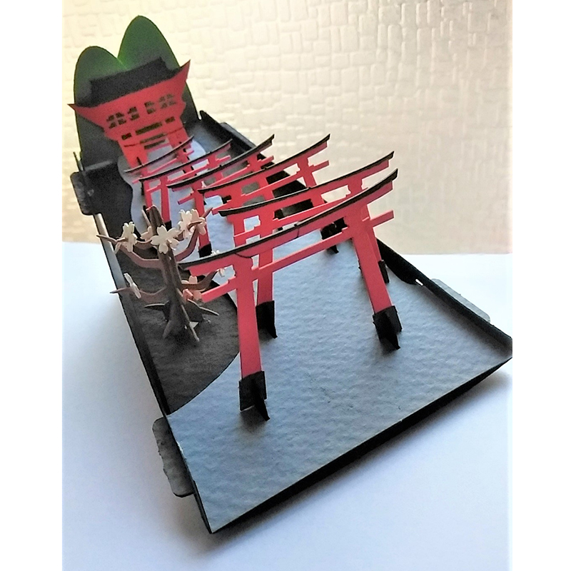 3D立体ペーパーパズル(千本鳥居） 和雑貨 インテリア パズル