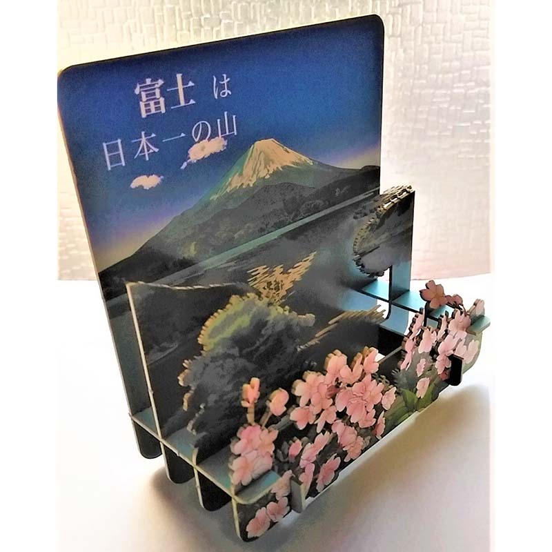 3D立体ペーパーパズル（富士山　春）和雑貨 インテリア パズル